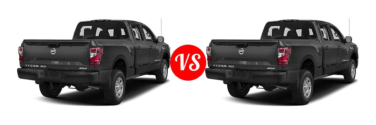 2016 Nissan Titan XD Pickup S vs. 2016 Nissan Titan XD Pickup Diesel S - Rear Right Comparison