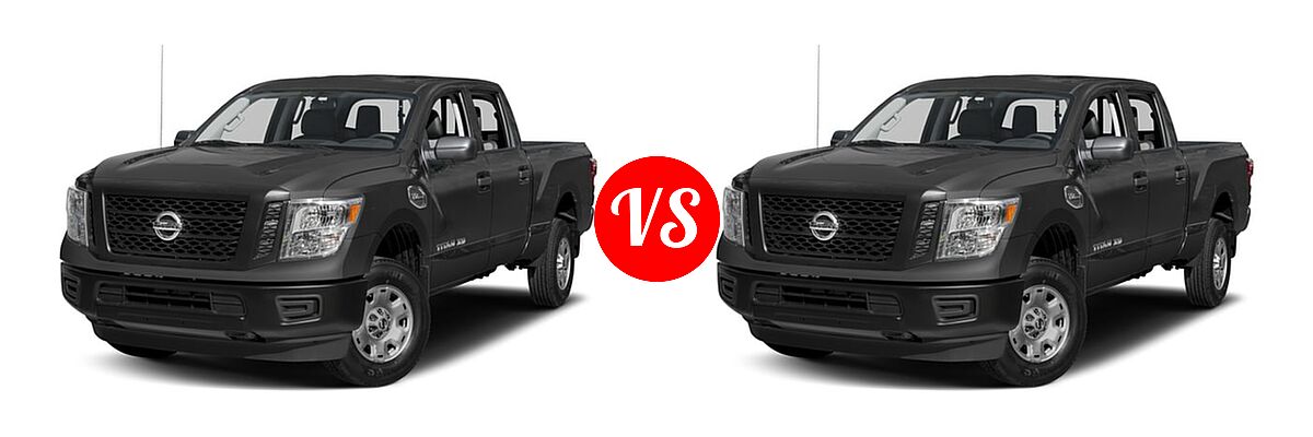 2016 Nissan Titan XD Pickup S vs. 2016 Nissan Titan XD Pickup Diesel S - Front Left Comparison