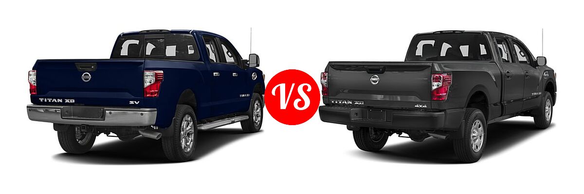 2016 Nissan Titan XD Pickup SV vs. 2016 Nissan Titan XD Pickup Diesel S - Rear Right Comparison