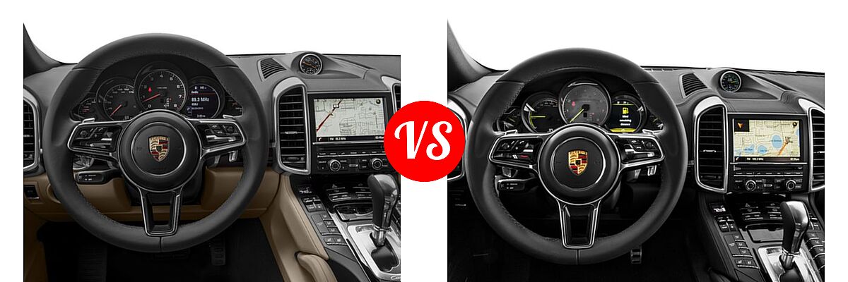 2016 Porsche Cayenne SUV Diesel Diesel vs. 2016 Porsche Cayenne SUV Hybrid S E-Hybrid - Dashboard Comparison