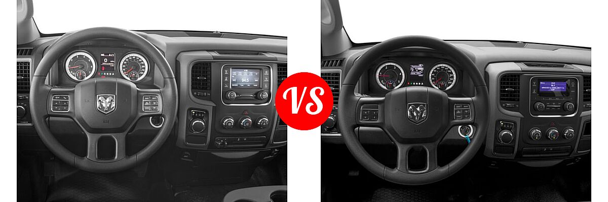 2016 Ram 1500 Pickup Express / Tradesman vs. 2016 Ram 1500 Pickup Diesel HFE Tradesman - Dashboard Comparison