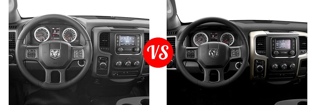 2016 Ram 1500 Pickup Express / Tradesman vs. 2016 Ram 1500 Pickup Diesel HFE Express - Dashboard Comparison