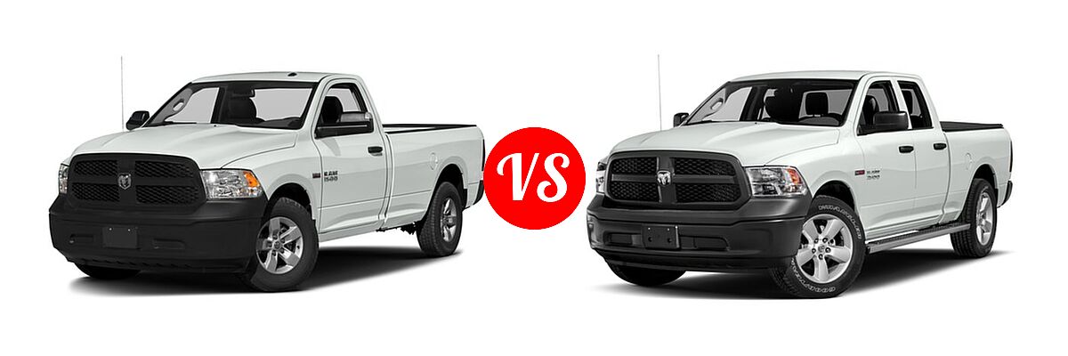 2016 Ram 1500 Pickup Express / Tradesman vs. 2016 Ram 1500 Pickup Diesel HFE Tradesman - Front Left Comparison