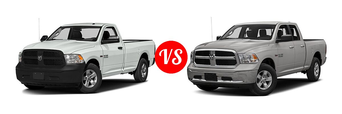 2016 Ram 1500 Pickup Express / Tradesman vs. 2016 Ram 1500 Pickup Diesel HFE Express - Front Left Comparison
