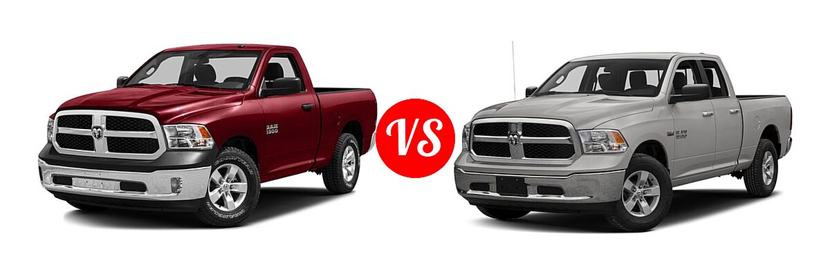 2016 Ram 1500 Pickup Big Horn / Lone Star / SLT vs. 2016 Ram 1500 Pickup Diesel HFE Express - Front Left Comparison
