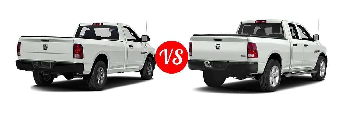 2016 Ram 1500 Pickup Express / Tradesman vs. 2016 Ram 1500 Pickup Diesel HFE Tradesman - Rear Right Comparison
