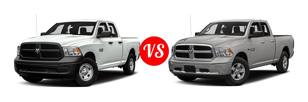 2016 Ram 1500 Pickup Tradesman vs. 2016 Ram 1500 Pickup Diesel HFE Express - Front Left Comparison
