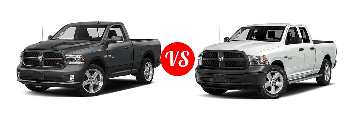 2016 Ram 1500 Pickup Sport vs. 2016 Ram 1500 Pickup Diesel HFE Tradesman - Front Left Comparison