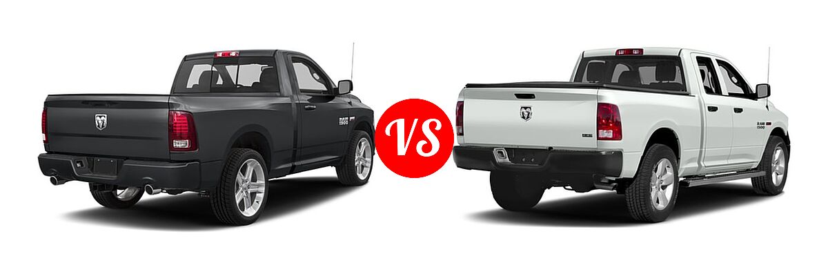 2016 Ram 1500 Pickup Sport vs. 2016 Ram 1500 Pickup Diesel HFE Tradesman - Rear Right Comparison