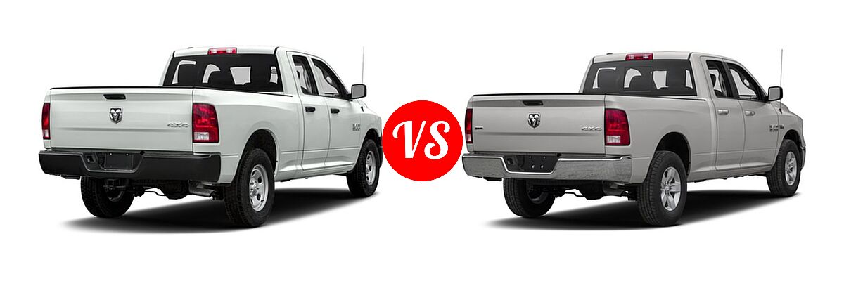 2016 Ram 1500 Pickup Tradesman vs. 2016 Ram 1500 Pickup Diesel HFE Express - Rear Right Comparison