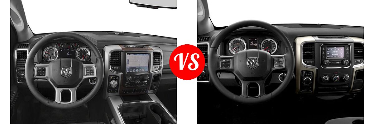 2016 Ram 1500 Pickup Laramie vs. 2016 Ram 1500 Pickup Diesel HFE Express - Dashboard Comparison