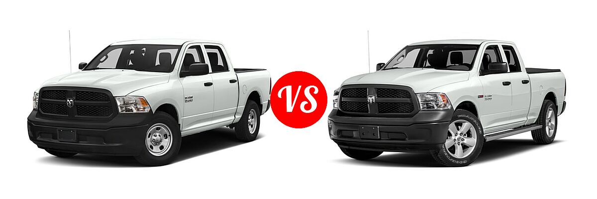 2016 Ram 1500 Pickup Tradesman vs. 2016 Ram 1500 Pickup Diesel HFE Tradesman - Front Left Comparison