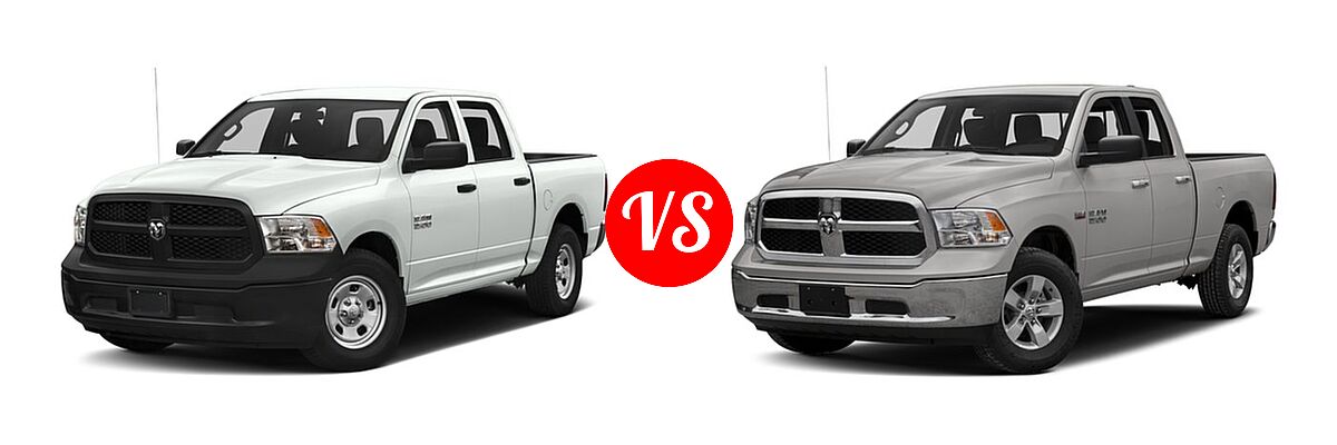 2016 Ram 1500 Pickup Tradesman vs. 2016 Ram 1500 Pickup Diesel HFE Express - Front Left Comparison
