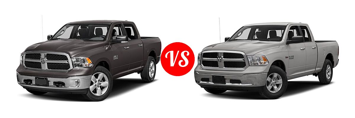 2016 Ram 1500 Pickup SLT vs. 2016 Ram 1500 Pickup Diesel HFE Express - Front Left Comparison