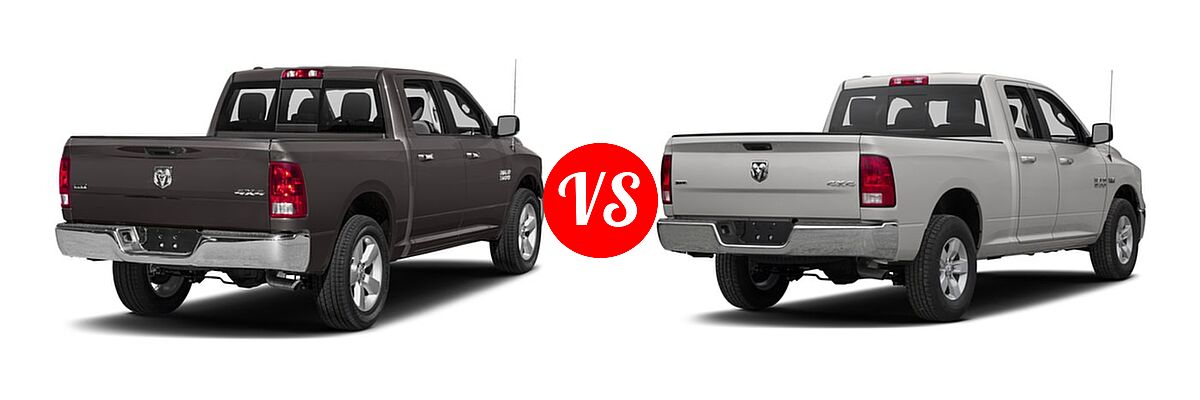 2016 Ram 1500 Pickup SLT vs. 2016 Ram 1500 Pickup Diesel HFE Express - Rear Right Comparison