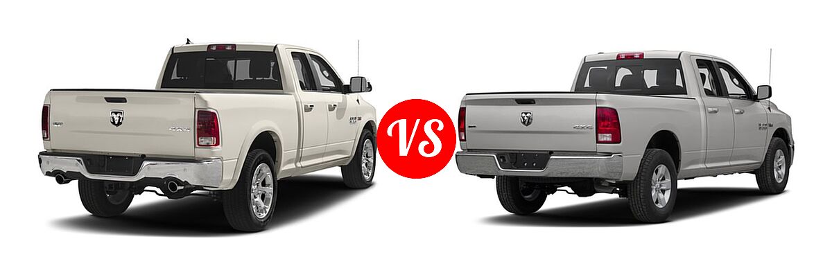 2016 Ram 1500 Pickup Laramie vs. 2016 Ram 1500 Pickup Diesel HFE Express - Rear Right Comparison