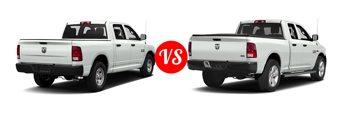 2016 Ram 1500 Pickup Tradesman vs. 2016 Ram 1500 Pickup Diesel HFE Tradesman - Rear Right Comparison
