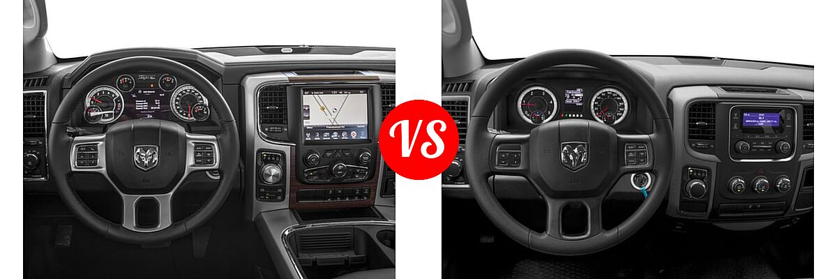 2016 Ram 1500 Pickup Laramie vs. 2016 Ram 1500 Pickup Diesel HFE Tradesman - Dashboard Comparison