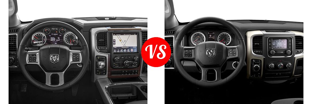 2016 Ram 1500 Pickup Laramie vs. 2016 Ram 1500 Pickup Diesel HFE Express - Dashboard Comparison