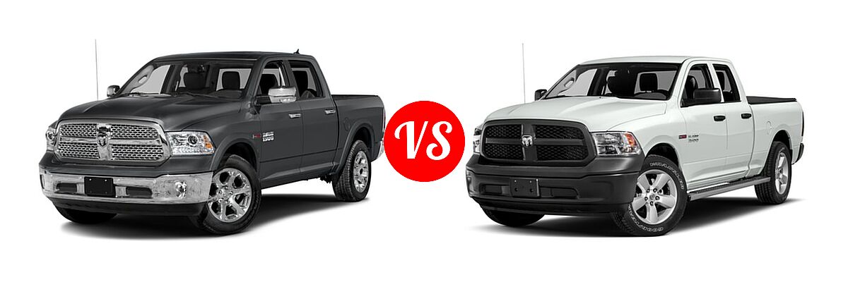 2016 Ram 1500 Pickup Laramie vs. 2016 Ram 1500 Pickup Diesel HFE Tradesman - Front Left Comparison