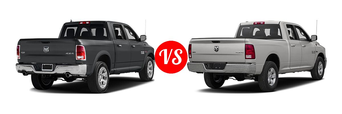 2016 Ram 1500 Pickup Laramie vs. 2016 Ram 1500 Pickup Diesel HFE Express - Rear Right Comparison