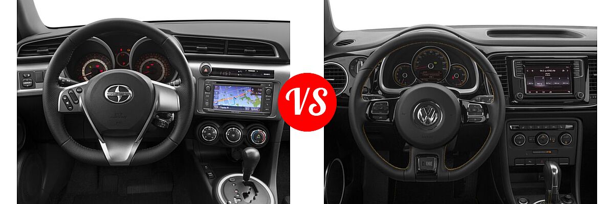2016 Scion tC Hatchback 2dr HB Auto (GS) / Release Series 10.0 vs. 2016 Volkswagen Beetle Hatchback 1.8T Dune - Dashboard Comparison