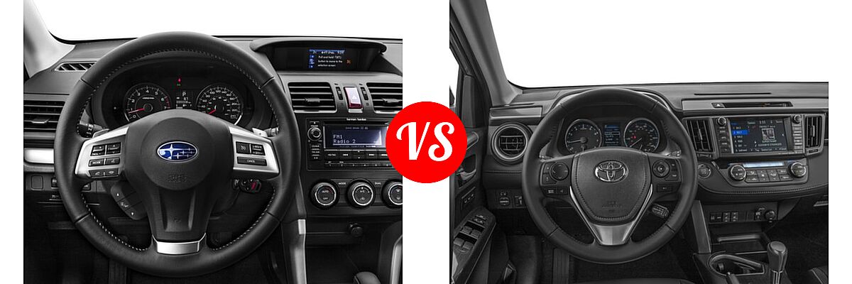 2016 Subaru Forester SUV 2.5i Touring vs. 2016 Toyota RAV4 SUV Limited - Dashboard Comparison