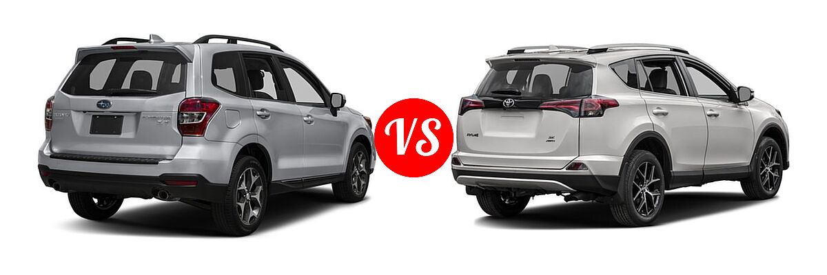 2016 Subaru Forester SUV 2.0XT Touring vs. 2016 Toyota RAV4 SUV SE - Rear Right Comparison