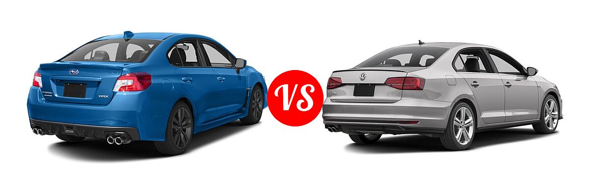 2016 Subaru WRX Sedan Limited / Premium vs. 2016 Volkswagen Jetta 2.0T GLI SE Sedan 2.0T GLI SE - Rear Right Comparison