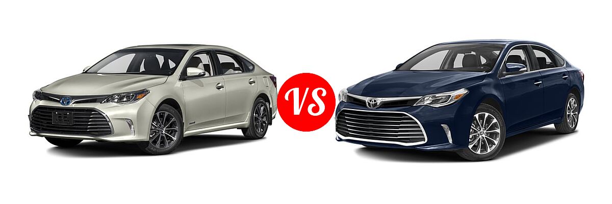 2016 Toyota Avalon Hybrid Sedan XLE Plus / XLE Premium vs. 2016 Toyota Avalon Sedan Touring / XLE / XLE Plus / XLE Premium - Front Left Comparison