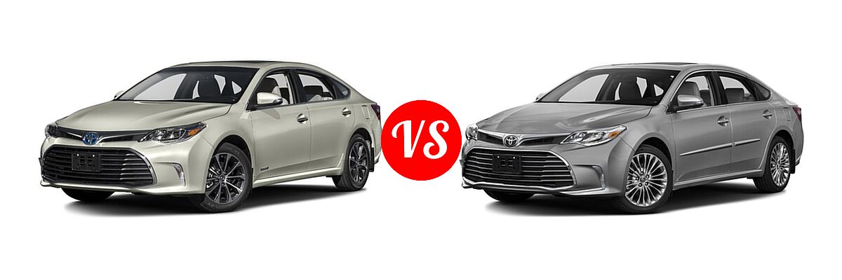 2016 Toyota Avalon Hybrid Sedan XLE Plus / XLE Premium vs. 2016 Toyota Avalon Sedan Limited - Front Left Comparison