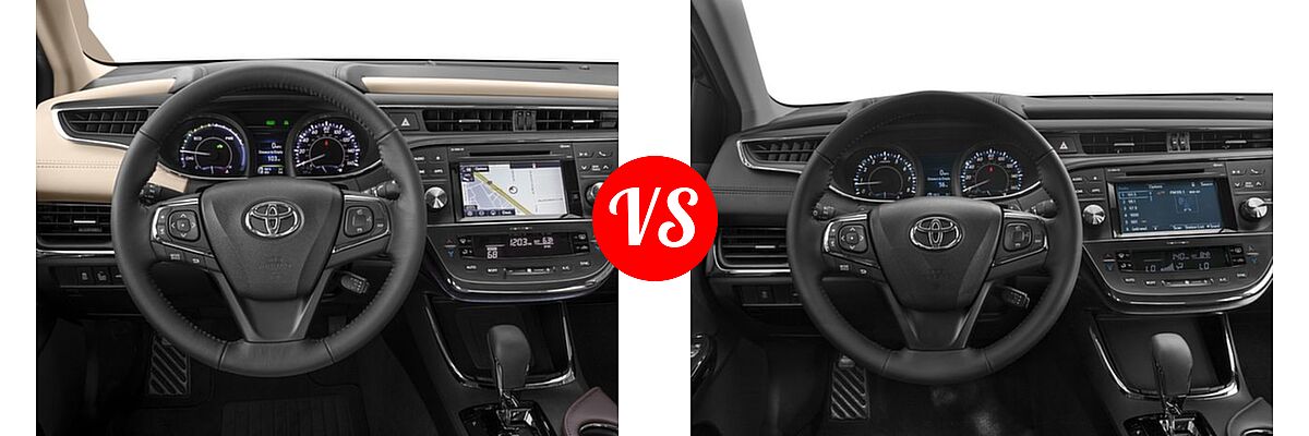 2016 Toyota Avalon Hybrid Sedan XLE Plus / XLE Premium vs. 2016 Toyota Avalon Sedan Touring / XLE / XLE Plus / XLE Premium - Dashboard Comparison