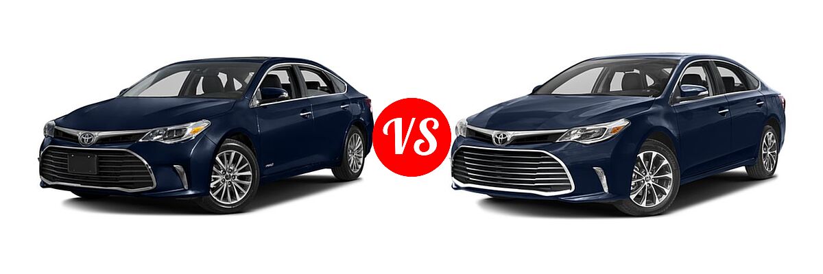 2016 Toyota Avalon Hybrid Sedan Limited vs. 2016 Toyota Avalon Sedan Touring / XLE / XLE Plus / XLE Premium - Front Left Comparison