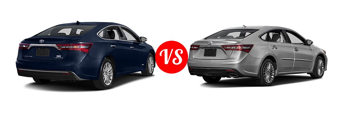 2016 Toyota Avalon Hybrid Sedan Limited vs. 2016 Toyota Avalon Sedan Limited - Rear Right Comparison