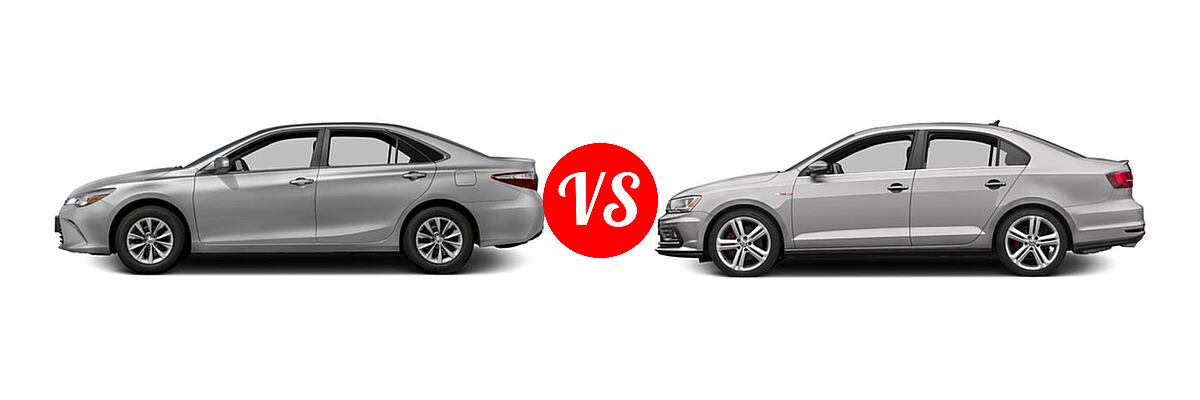 2016 Toyota Camry Sedan LE / XLE vs. 2016 Volkswagen Jetta 2.0T GLI SE Sedan 2.0T GLI SE - Side Comparison