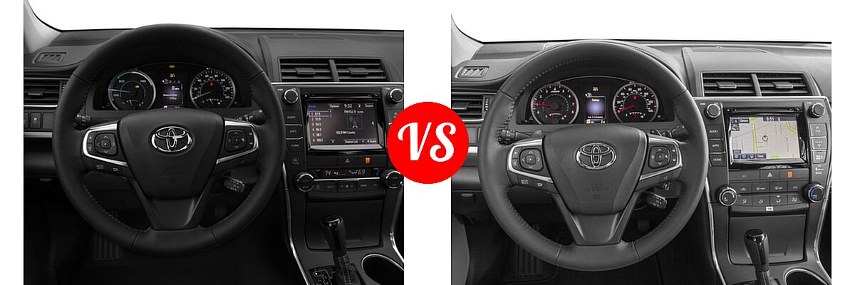 2016 Toyota Camry Hybrid Sedan LE / SE / XLE vs. 2016 Toyota Camry Sedan SE / SE w/Special Edition Pkg / XSE - Dashboard Comparison