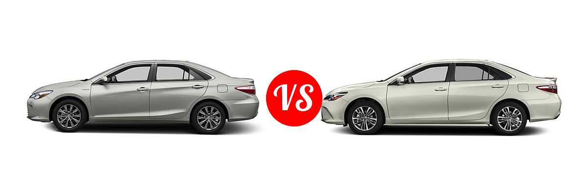 2016 Toyota Camry Hybrid Sedan LE / SE / XLE vs. 2016 Toyota Camry Sedan SE / SE w/Special Edition Pkg / XSE - Side Comparison