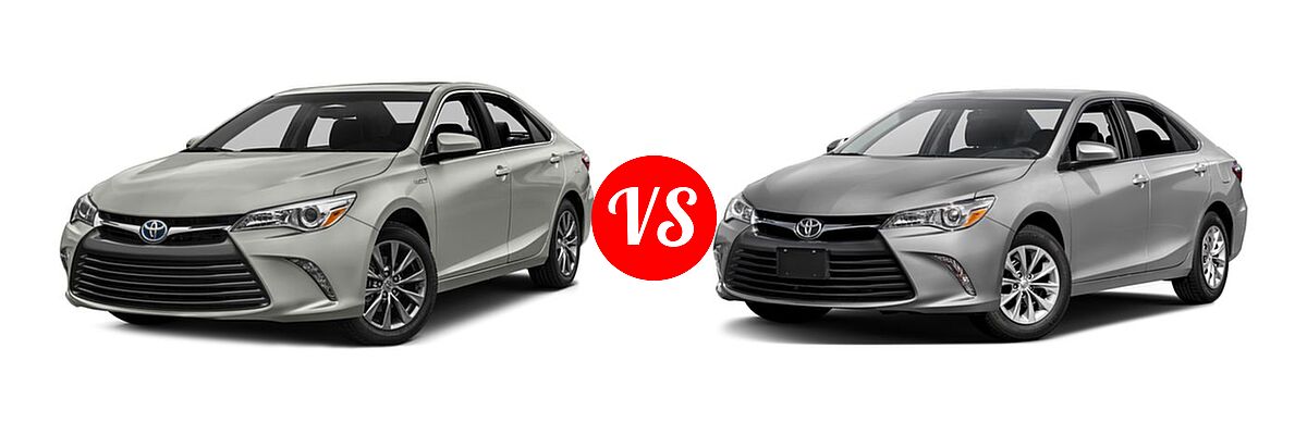 2016 Toyota Camry Hybrid Sedan LE / SE / XLE vs. 2016 Toyota Camry Sedan LE / XLE - Front Left Comparison