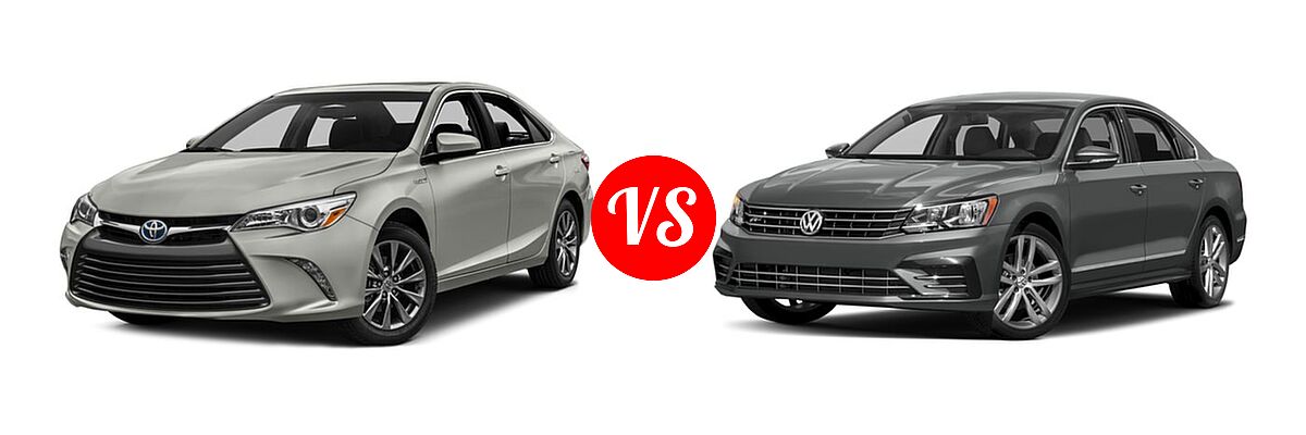 2016 Toyota Camry Hybrid Sedan LE / SE / XLE vs. 2016 Volkswagen Passat Sedan 1.8T R-Line - Front Left Comparison