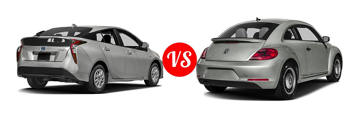 2016 Toyota Prius Hatchback Four / Three / Two vs. 2016 Volkswagen Beetle Hatchback 1.8T Classic - Rear Right Comparison