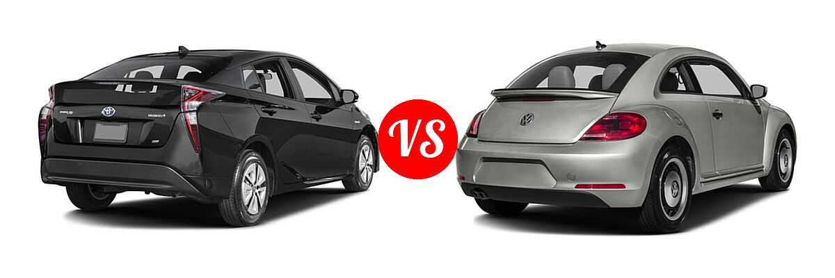 2016 Toyota Prius Hatchback Two Eco vs. 2016 Volkswagen Beetle Hatchback 1.8T Classic - Rear Right Comparison