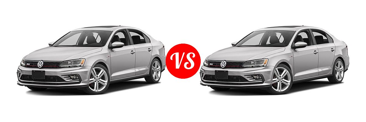 2016 Volkswagen Jetta 2.0T GLI SE Sedan 2.0T GLI SE vs. 2016 Volkswagen Jetta 2.0T GLI SE PZEV Sedan 2.0T GLI SE - Front Left Comparison
