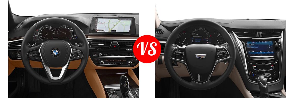 2017 BMW 5 Series Sedan 540i / 540i xDrive vs. 2017 Cadillac CTS Sedan AWD / Luxury AWD / Premium Luxury RWD / RWD - Dashboard Comparison