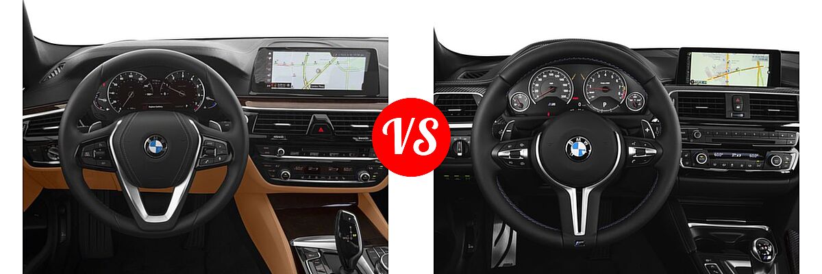 2017 BMW 5 Series Sedan 540i / 540i xDrive vs. 2017 BMW M3 Sedan Sedan - Dashboard Comparison