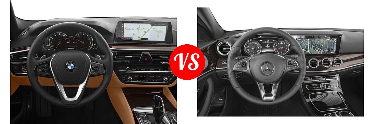 2017 BMW 5 Series Sedan 540i / 540i xDrive vs. 2017 Mercedes-Benz E-Class Sedan E 300 Sport - Dashboard Comparison