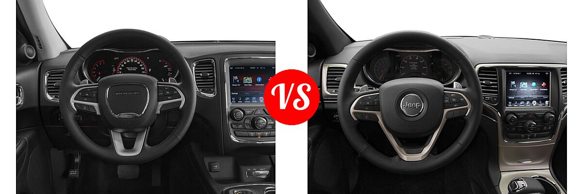 2016 Dodge Durango SUV Limited / SXT vs. 2016 Jeep Grand Cherokee SUV 75th Anniversary / Limited / Limited 75th Anniversary - Dashboard Comparison