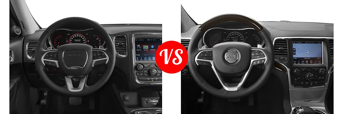 2016 Dodge Durango SUV Limited / SXT vs. 2016 Jeep Grand Cherokee SUV Summit - Dashboard Comparison