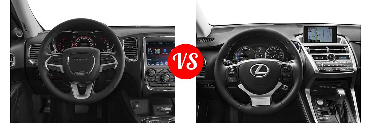 2016 Dodge Durango SUV Limited / SXT vs. 2016 Lexus NX 300h SUV AWD 4dr / FWD 4dr - Dashboard Comparison