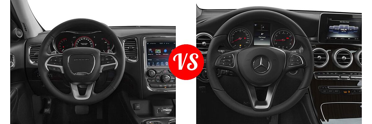 2016 Dodge Durango SUV Limited / SXT vs. 2016 Mercedes-Benz GLC-Class SUV GLC 300 - Dashboard Comparison