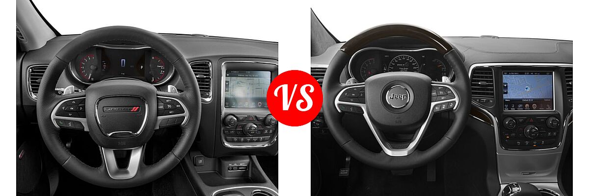 2016 Dodge Durango SUV Citadel / Citadel Anodized Platinum vs. 2016 Jeep Grand Cherokee SUV Summit - Dashboard Comparison
